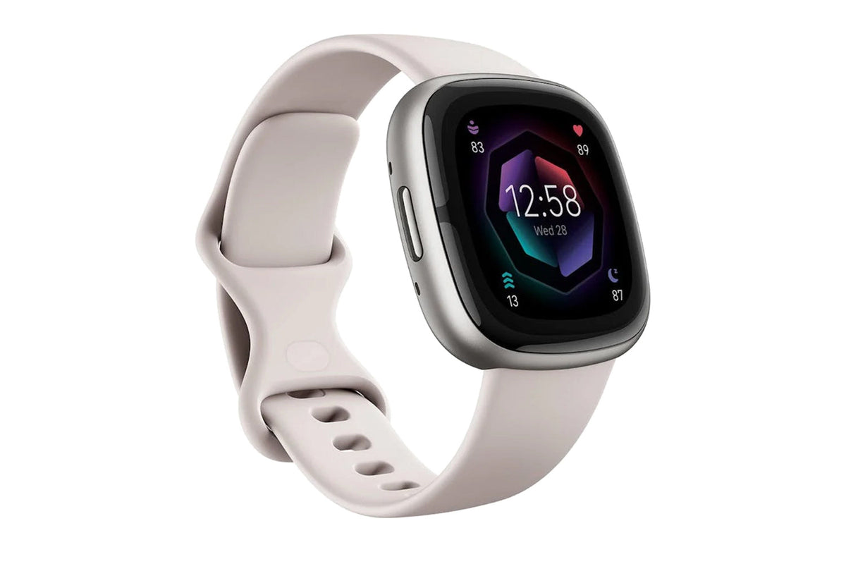Fitbit Sense 2 Smartwatch - Lunar White/Platinum | 79-FB521SRWT