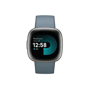 Fitbit Versa 4 Health Smart Watch Waterfall Blue & Platinum | FB523SRAG