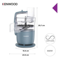 Kenwood MultiPro Go 1.3 L Super‑Compact Food Processor | FDP22.130GY
