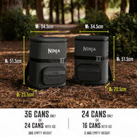 Ninja FrostVault Go 17L 24-Can Backpack Soft Cooler Charcoal Grey product image