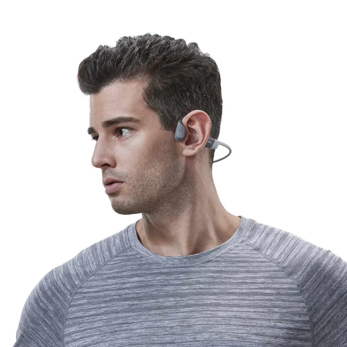 Shokz OpenRun Open-Ear Bone Conduction Headphones, Grey product image