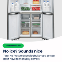 Haier Cube 83 Series American Fridge Freezer – Silver | HCR3818ENMG Haier Fridge Freezer Euronics Ireland