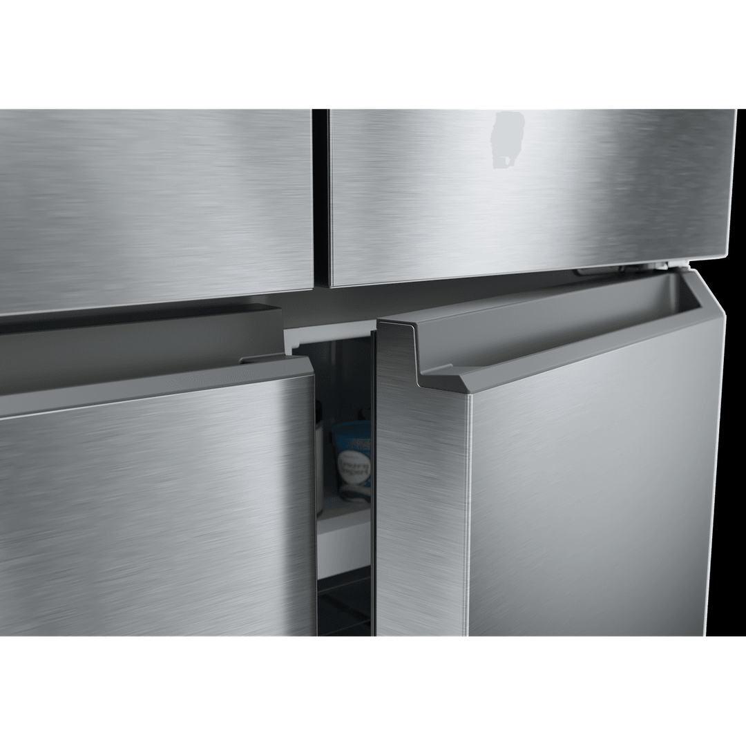 Haier Cube 83 Series American Fridge Freezer – Silver | HCR3818ENMG Haier Fridge Freezer Euronics Ireland