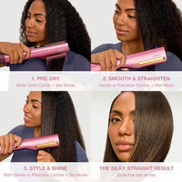 Shark SilkiPro Straight Hair Straightener & Dryer with Case Rose Petal product image