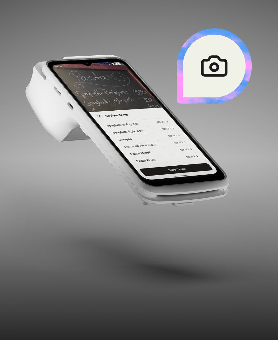 SumUp Terminal Card Machine with Built-In Receipt Printer - catalogue with AI photo import