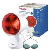 Beurer IL 21 Infrared Lamp 150W retail packaging box with protective goggles