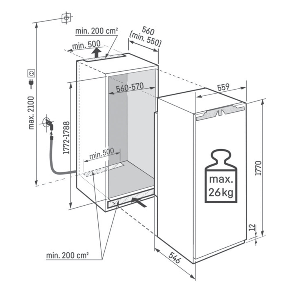 Liebherr IRBci 5180 Peak BioFresh 296 L Integrated Larder Fridge | Fully Built‑In – view 4