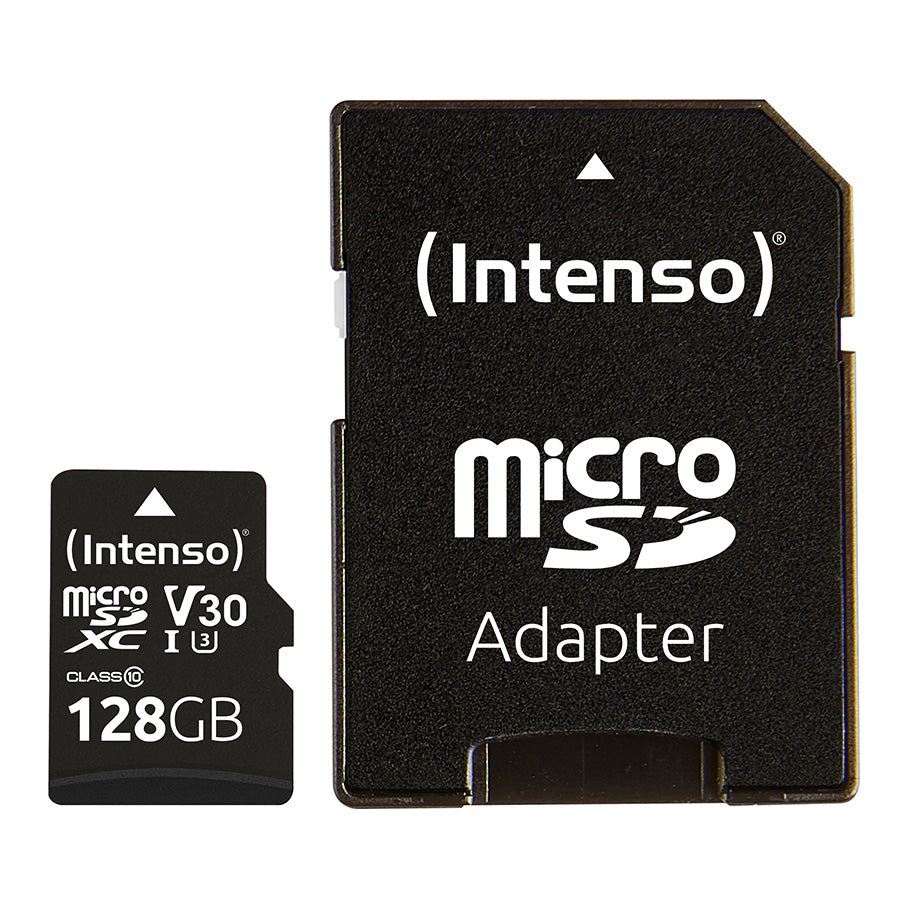 Intenso Professional 128GB microSDXC UHS-I U3 V30 Card with SD Adapter - view 2