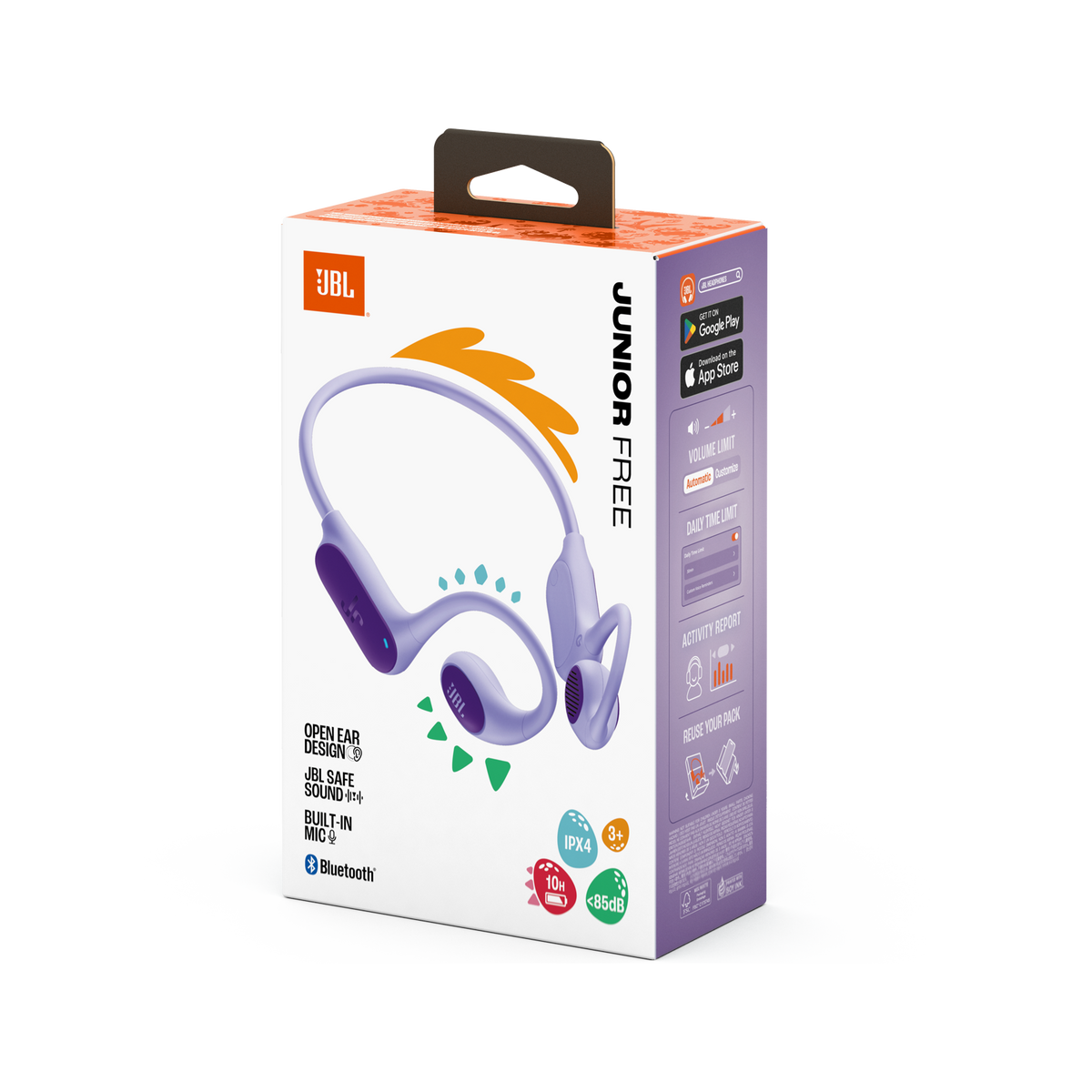 JBL Junior Free Kids Wireless Open-Ear Headphones Purple product image