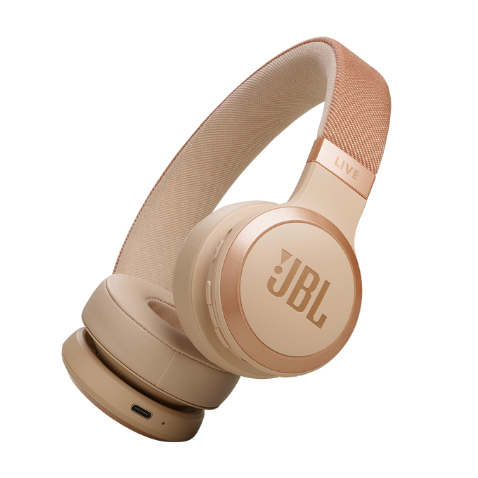 JBL Live 670NC On-Ear Noise-Cancelling Headphones – Sandstone | JBLLIVE670NCSAT