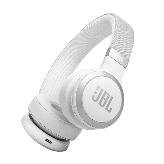 JBL Live 670NC On-Ear Noise-Cancelling Headphones – White | JBLLIVE670NCWHT