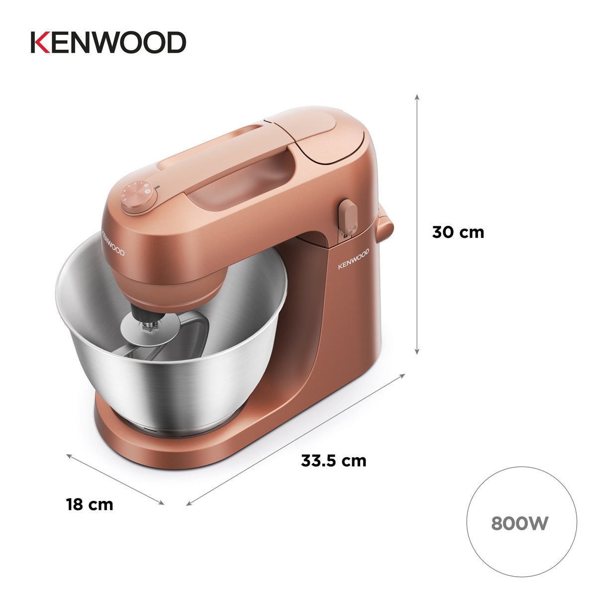 Kenwood Go Stand Mixer — Clay Red – view 5