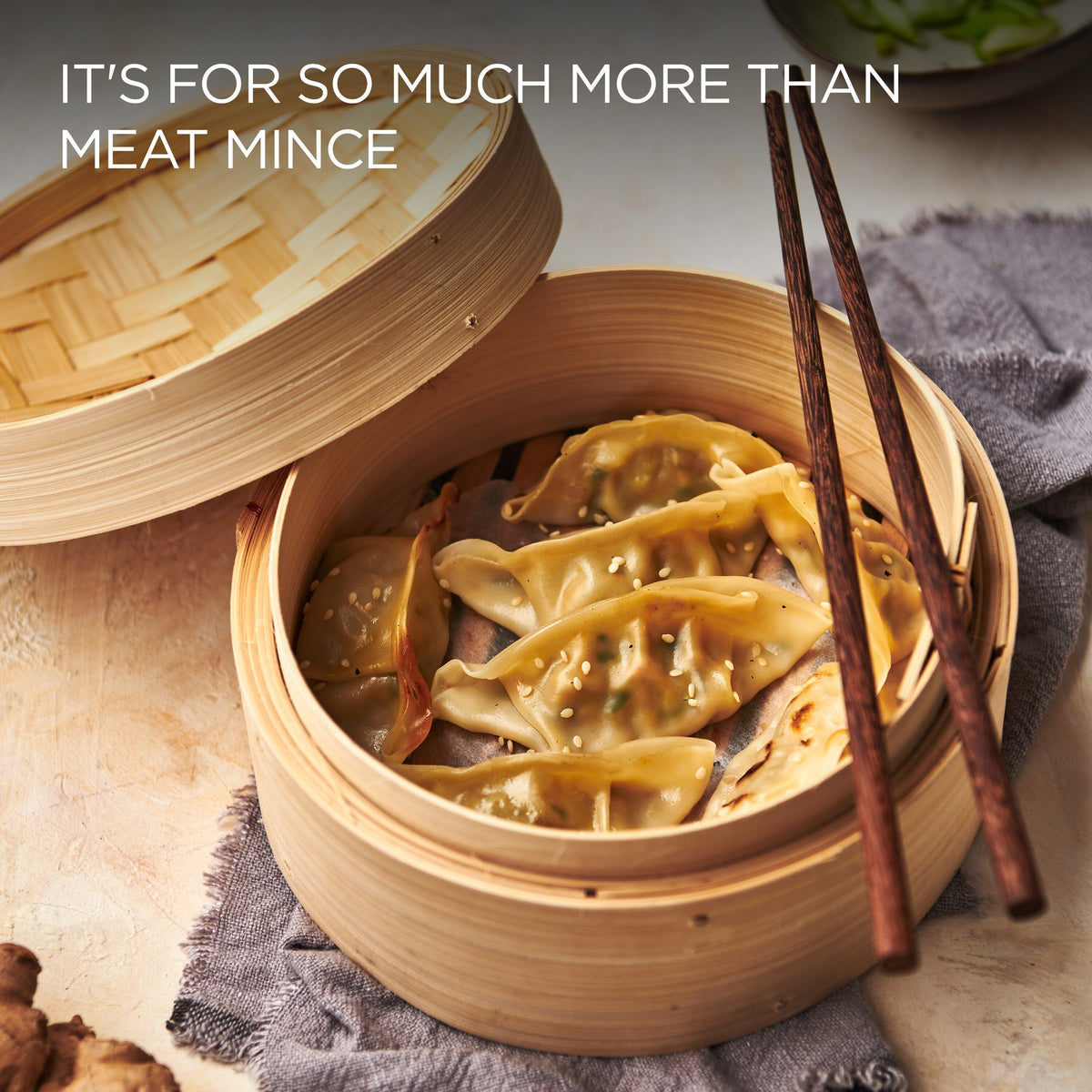 Kenwood Chef Food Mincer Attachment - Silver - homemade dumplings in a bamboo steamer