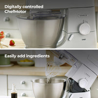 Kenwood Kitchen Chef Machine - White - digitally controlled ChefMotor and easy ingredient adding
