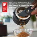 Kenwood Duo Prep Chopper and Grinder - Black - folding mini spatula stored in the lid