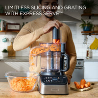 Kenwood MultiPro OneTouch Food Processor - Silver - Express Serve slicing and grating into a bowl