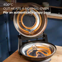 Kenwood My Pizzeria Pizza Oven - Black - dual-sided heating elements reaching 400C