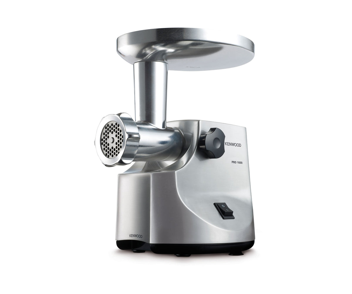 Kenwood Pro 1600W Meat Grinder - Silver - front three-quarter view