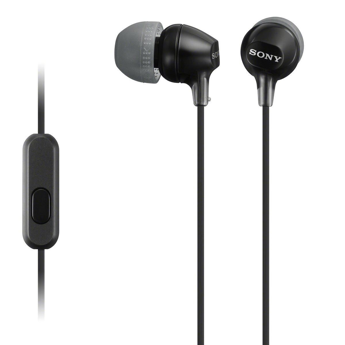 Sony MDR-EX15AP Wired In-Ear Earphones with Microphone - Black - hero view