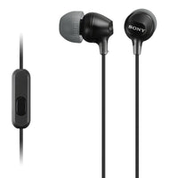 Sony MDR-EX15AP Wired In-Ear Earphones with Microphone - Black - hero view