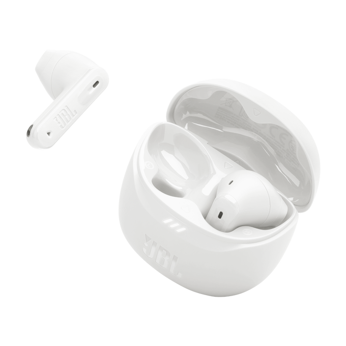 JBL Tune Flex 2 True Wireless Noise-Cancelling Open-Stick Earbuds – White | JBLTFLEX2WHT