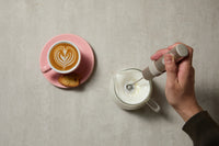 Outin LattoGo handheld milk frother in Starburst Silver