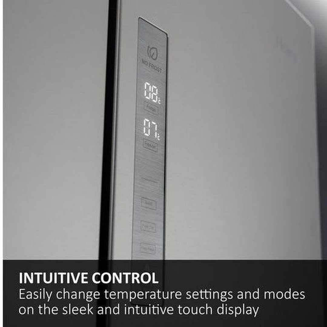 Haier FD 70 Series 5 444L No Frost Freestanding Fridge Freezer in Black | HFR5719EWPB Haier Fridge Freezer Euronics Ireland