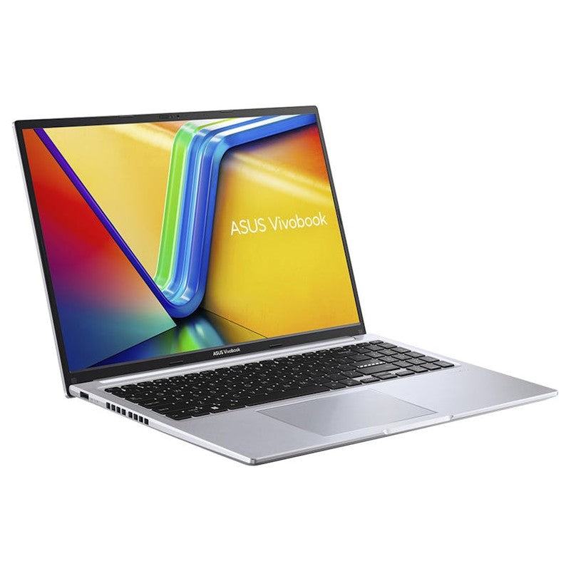 ASUS Vivobook 16" Laptop - Silver - front view, angled from the left