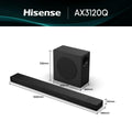 Hisense AX3120Q 3.1.2 Channel Soundbar with Wireless Subwoofer | AX3120Q