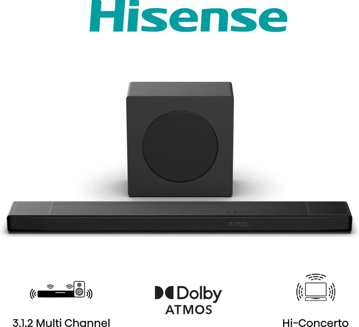 Hisense AX3120Q 3.1.2 Channel Soundbar with Wireless Subwoofer Speaker – view 2