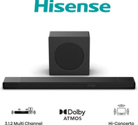 Hisense AX3120Q 3.1.2 Channel Soundbar with Wireless Subwoofer | AX3120Q
