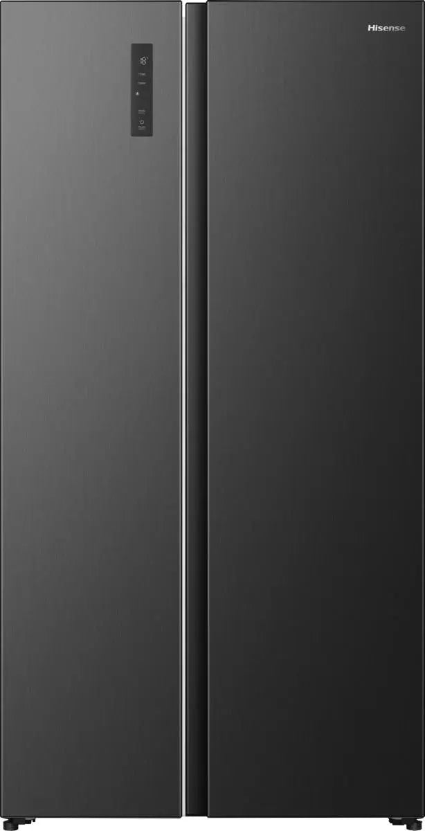 Hisense Hi3 544L Side by Side Fridge Freezer with PureFlat Design - Black - front view