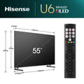 Hisense U6NQ 55" 4K UHD Mini-LED Smart TV | 55U61NQ Hisense TV Euronics Ireland