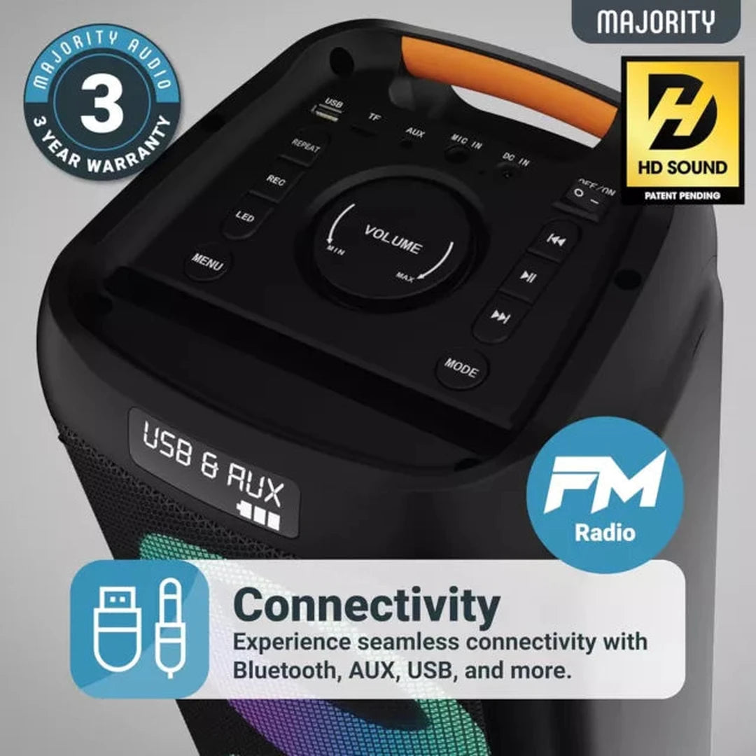 Majority P300 Bluetooth Megasound Party Speaker - Black Majority Speaker Euronics Ireland