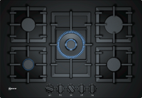 NEFF N 70 T27CS59S0 75cm 5 burner gas hob in Black
