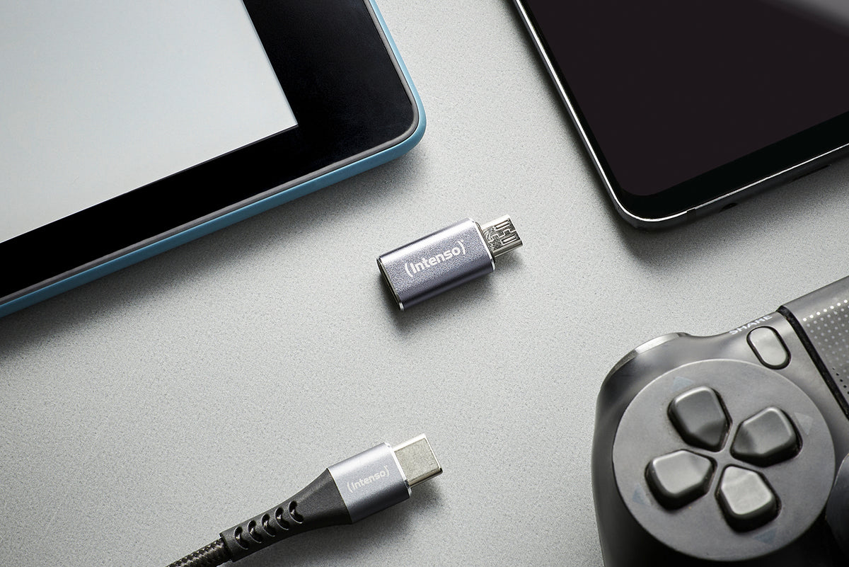 Intenso MIX480 USB Adapter Set, USB-C, USB-A & microUSB, 3 Pack - Grey - view 4