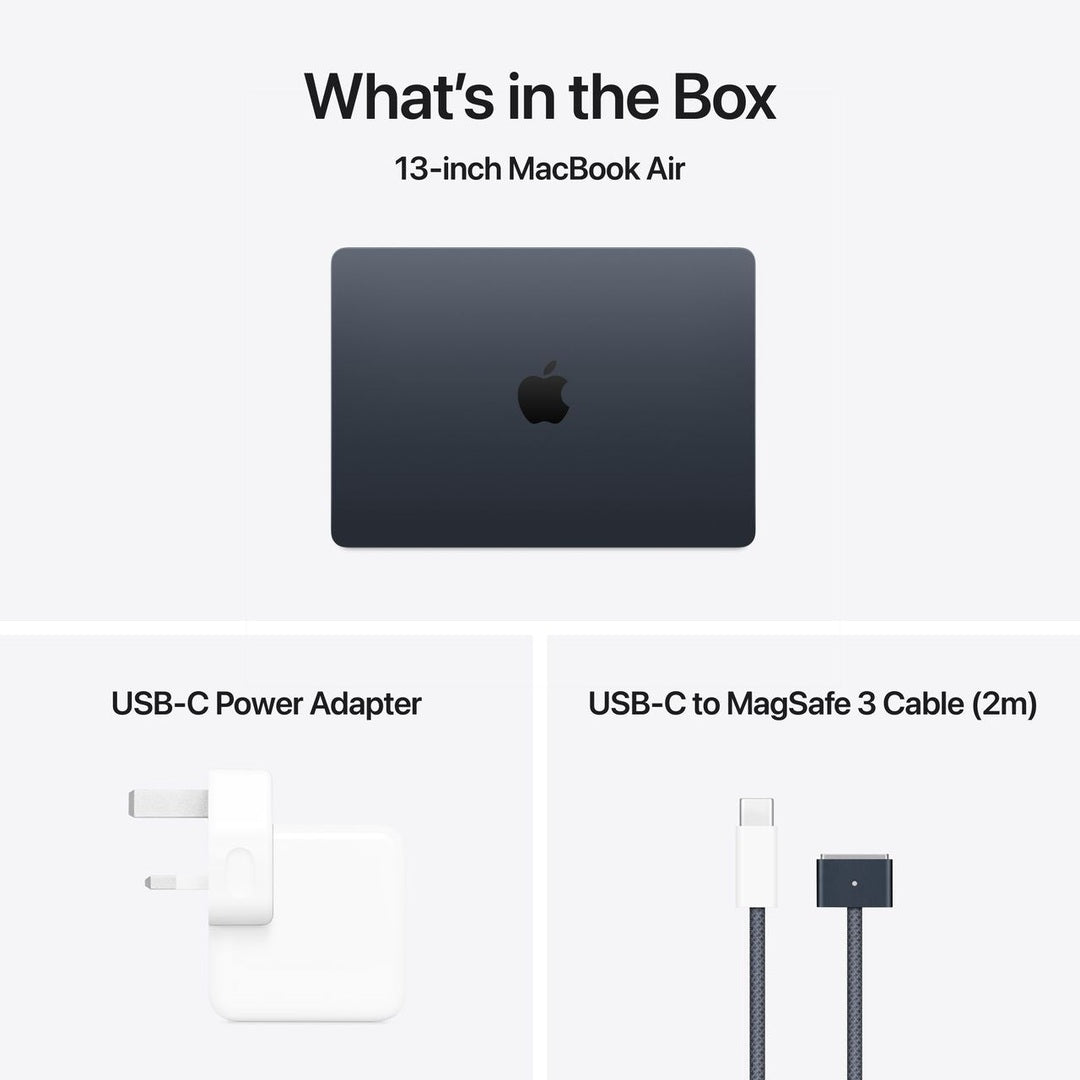 Apple MacBook Air M4 13" 16GB/256GB Laptop - Midnight | MW123B/A Apple Laptop Euronics Ireland
