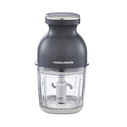 Morphy Richards 3-in-1 Mini Chopper Food Processor Rechargeable 800ml Black & Glass | 404504