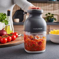 Morphy Richards 3-in-1 Mini Chopper Food Processor Rechargeable 800ml Black & Glass product image