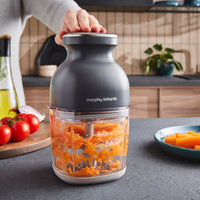 Morphy Richards 3-in-1 Mini Chopper Food Processor Rechargeable 800ml Black & Glass product image