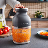 Morphy Richards 3-in-1 Mini Chopper Food Processor Rechargeable 800ml Black & Glass product image