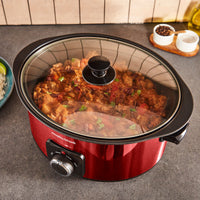 Morphy Richards Slow Cooker Accents Sear & Stew 6.5L Red product image