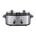 Morphy Richards Slow Cooker DuoServe 3.8L Brushed Stainless Steel product image