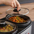 Morphy Richards Slow Cooker DuoServe 3.8L Brushed Stainless Steel product image