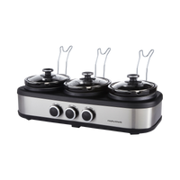 Morphy Richards Slow Cooker TrioServe 3.9L Stainless Steel product image