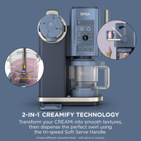 Ninja CREAMi Scoop & Swirl Soft Serve Maker - Navy - 2-in-1 Creamify technology