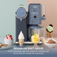 Ninja CREAMi Scoop & Swirl Soft Serve Maker - Navy - scoop or soft serve