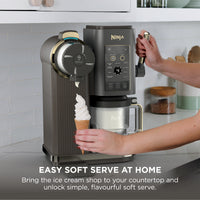 Ninja CREAMi Scoop & Swirl Soft Serve Maker - Mocha - easy soft serve at home