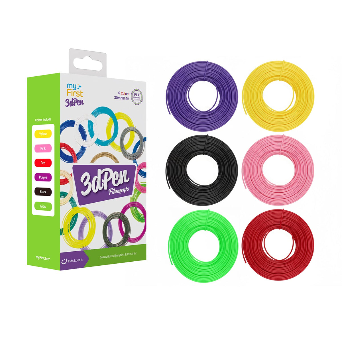 myFirst 3dPen Artist Filaments - Warm Colour | 256-FP8001AC-WC01