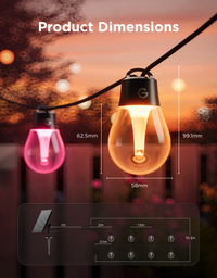 Govee Outdoor Solar RGBICW String Lights 10m - official product image